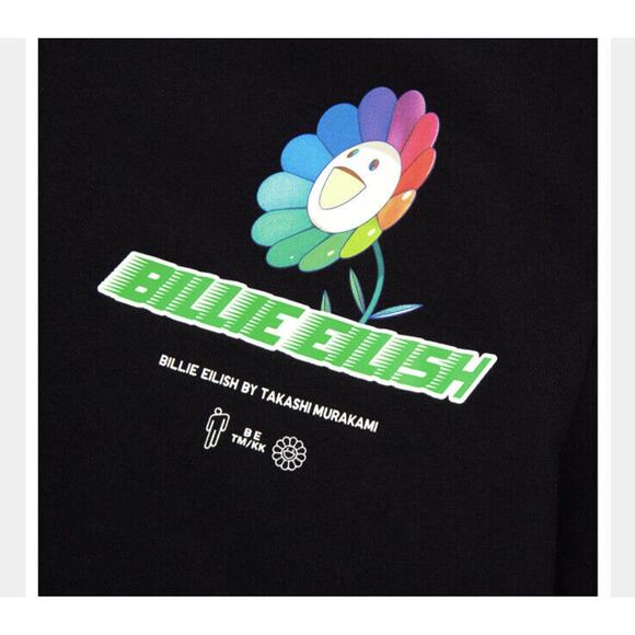 BILLIE EILISH BY TAKASHI MURAKAMI UNIQLO (T-SHIRT) Flower Womens NWT - Picture 2 of 3